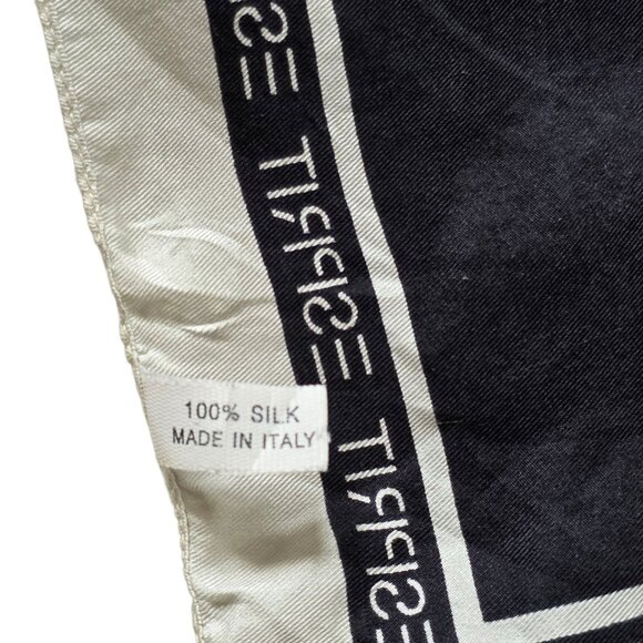 Esprit World-Wide Print Silk Scarf Made in Italy 19.5"x19.5" - Picture 4 of 4